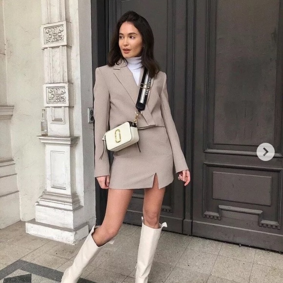 NWT Zara 2 Piece Cropped Blazer & Mini Skirt Set - Picture 5 of 12